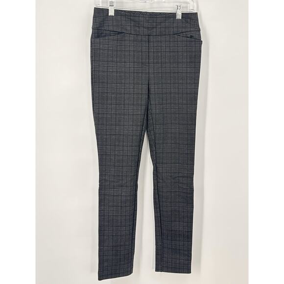 Dalia Brown Plaid Skinny Dress Pants Women’s Small Stretch Work Career Trousers - Picture 2 of 13